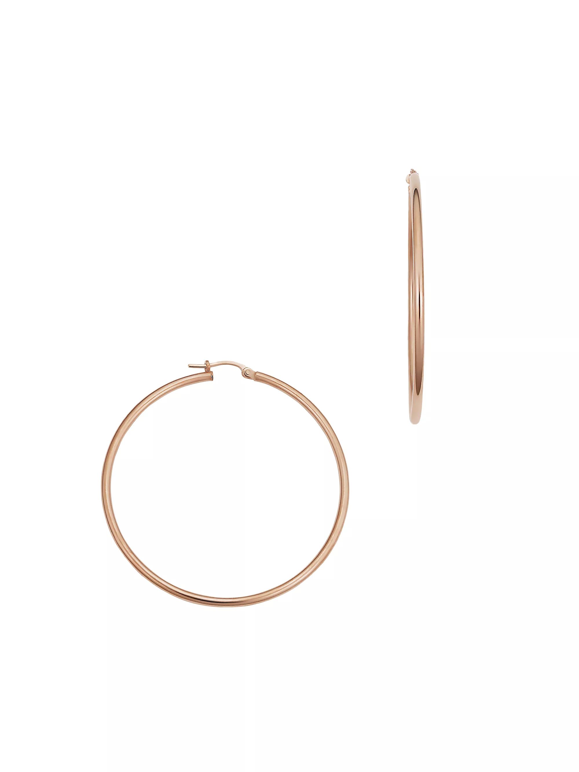 14K Rose Solid Gold Everything Large Hoops | Saks Fifth Avenue