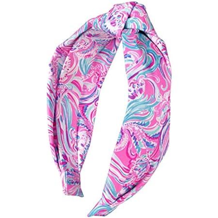 Lilly Pulitzer Colorful Knotted Headband, Slim Satin Headband, Cute Hair Accessories for Women and G | Amazon (US)