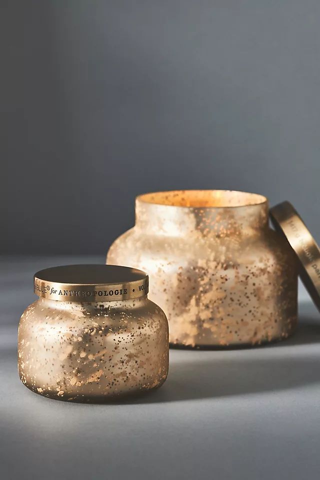 Capri Blue Volcano Gold Jar Candle | Anthropologie (US)
