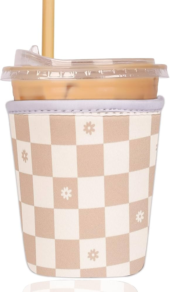 Reusable Insulated Sleeve for Iced Coffee Cup, Coffee Neoprene Sleeve for Cold & Hot Drinks, Beve... | Amazon (US)
