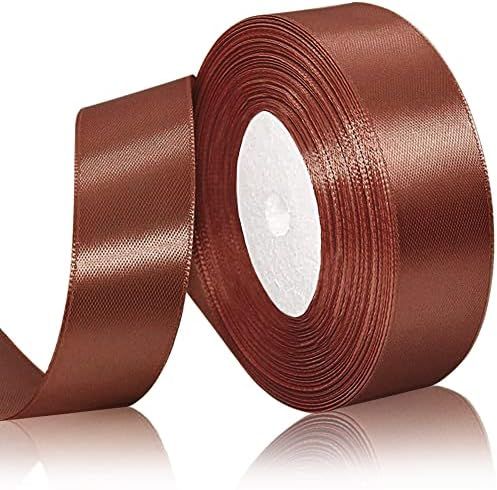 Ribbon 1 inch Dark Terracotta Ribbons for Crafts Gift Ribbon Satin Solid Ribbon Roll 1 in x 25 Ya... | Amazon (US)