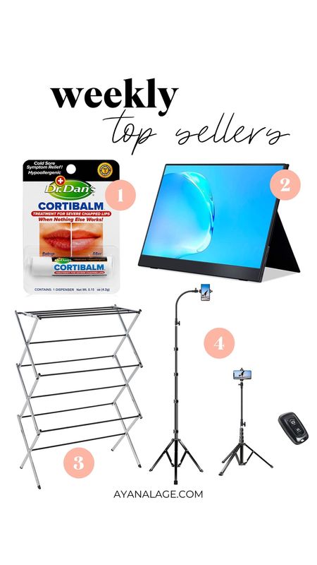 Weekly top sellers! 

Lip balm, tablet, drying rack, selfie stick, tripod

#LTKstyletip #LTKSeasonal #LTKhome