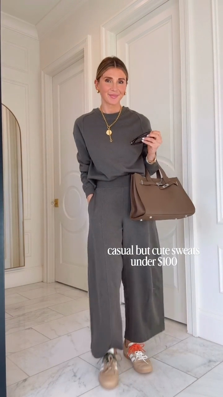 Love this sweat set! In the color brown