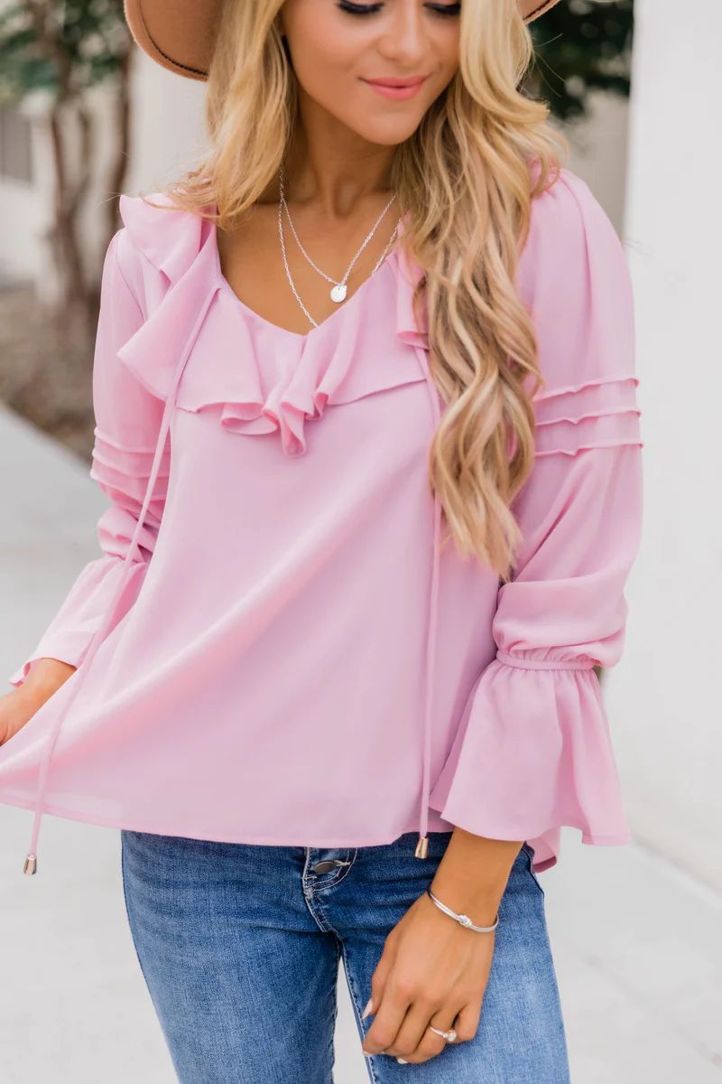 Until I See You Again Blouse Mauve FINAL SALE | The Pink Lily Boutique