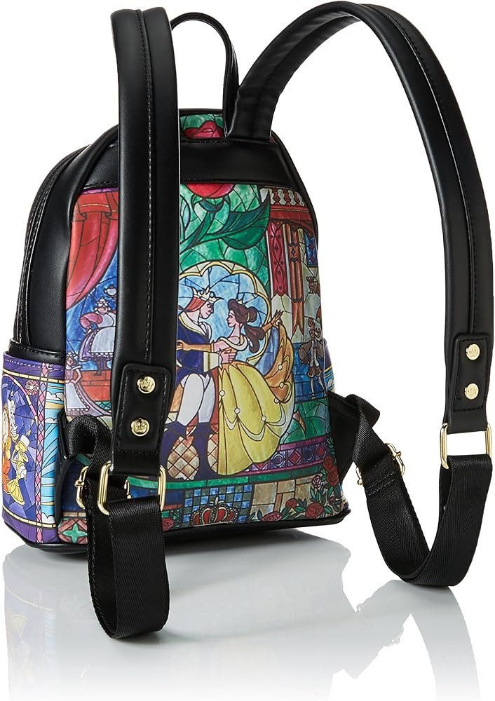 Loungefly Disney Princess Castle Series Belle Womens Double Strap Shoulder Bag Purse, One Size, M... | Amazon (US)