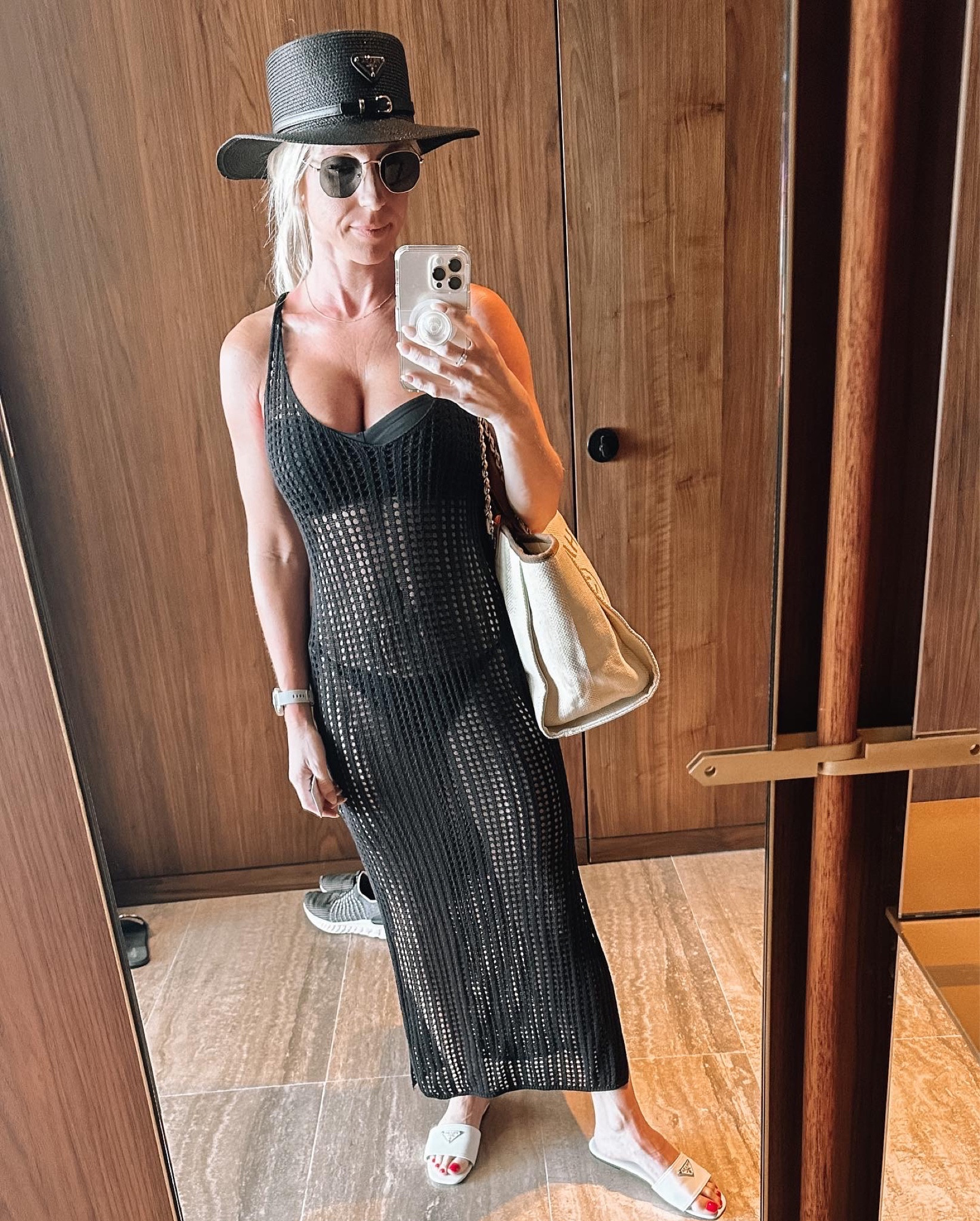 Prada Hat (no longer on their website) :(
SHEIN coverup
Target swim 
Prada flops (no longer on their website) :(

#LTKswim #LTKtravel #LTKstyletip