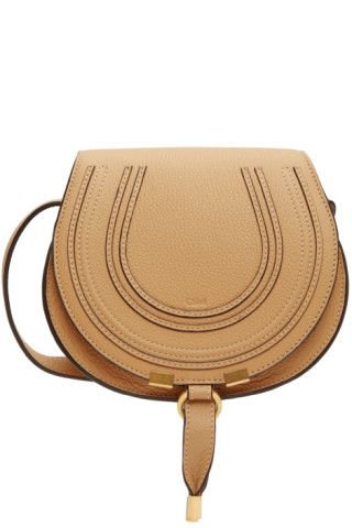 Tan Small Marcie Saddle Bag | SSENSE