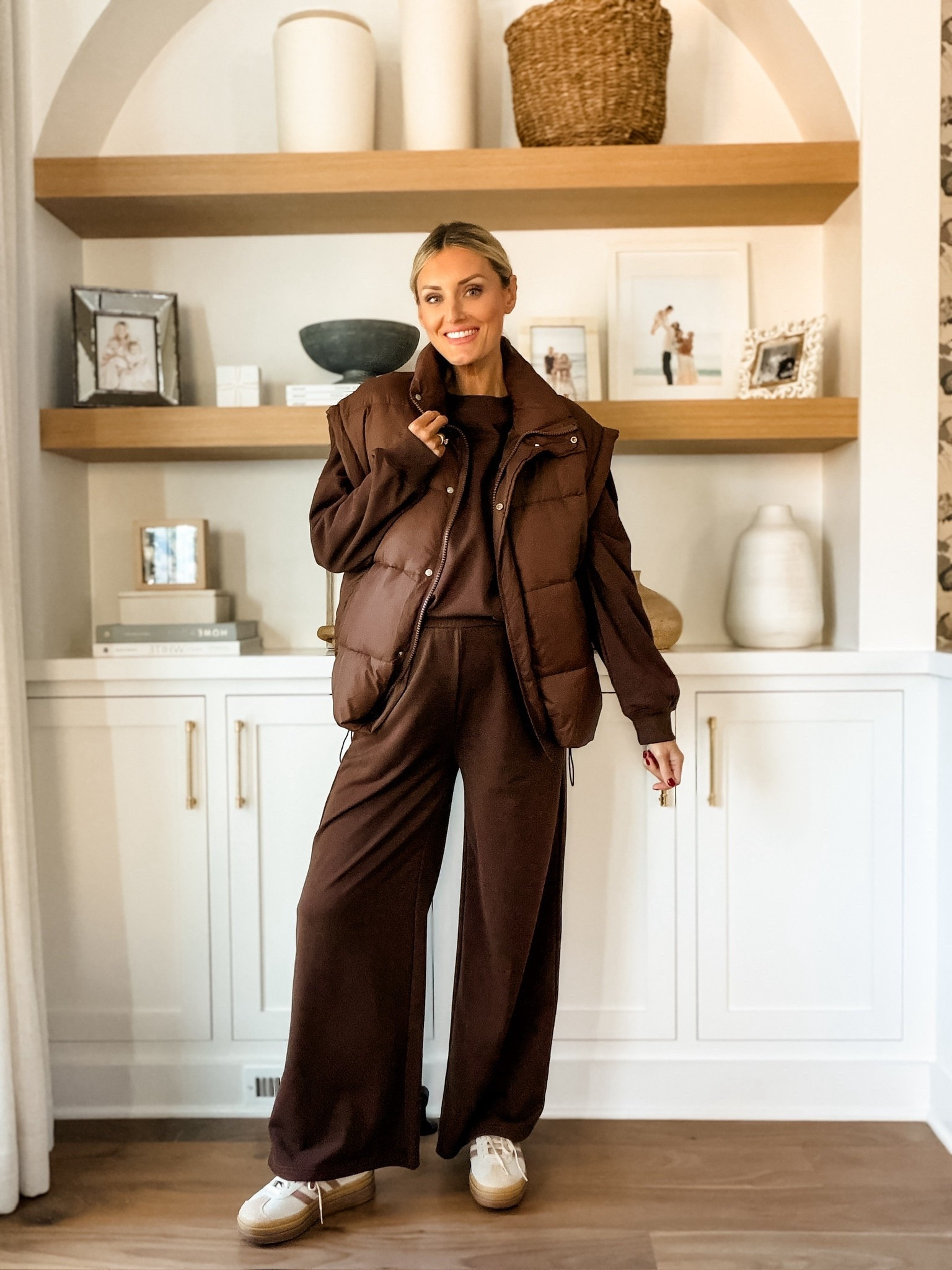 This all brown look is so chic! This brown vest is one I’ve been pulling for often! Such a great staple for winter! Wearing XS in the vest & size small in the matching set. 

Loverly Grey, Amazon find, Amazon fashion, brown puffer vest, brown matching set, lounge set, loungewear 

#LTKootd #LTKFindsUnder50 #LTKSeasonal