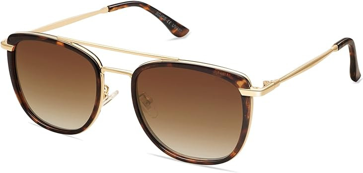 SOJOS Retro Aviator Square Polarized Sunglasses For Women Men,Vintage Women's Sun Glasses Shades ... | Amazon (US)