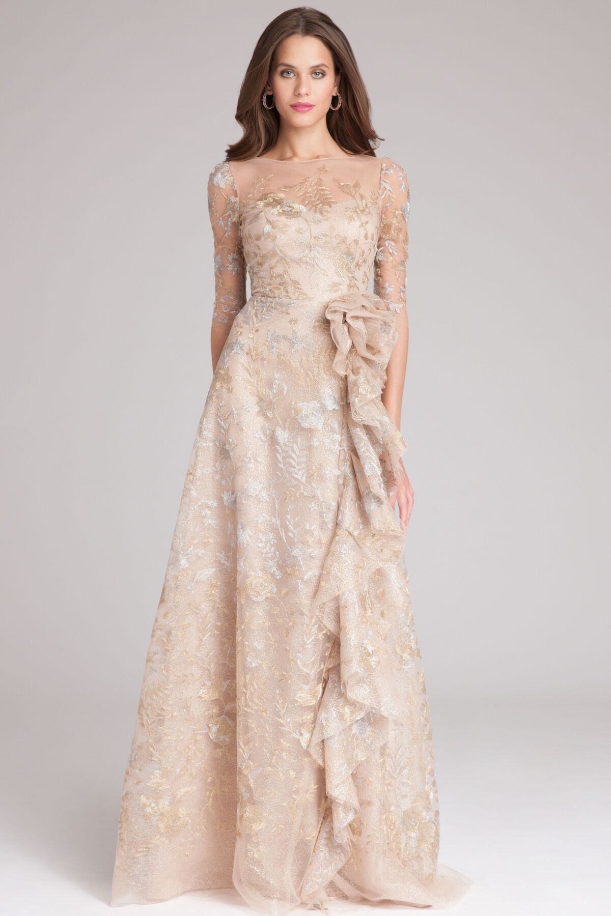 rose gold mother of the bride dress