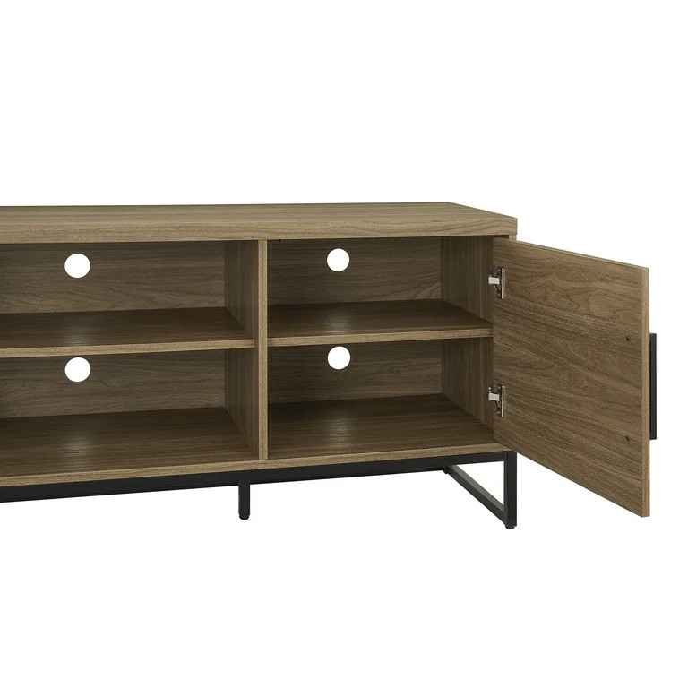 Mainstays Industrial TV Stand for TVs up to 70", Canyon Walnut Finish | Walmart (US)
