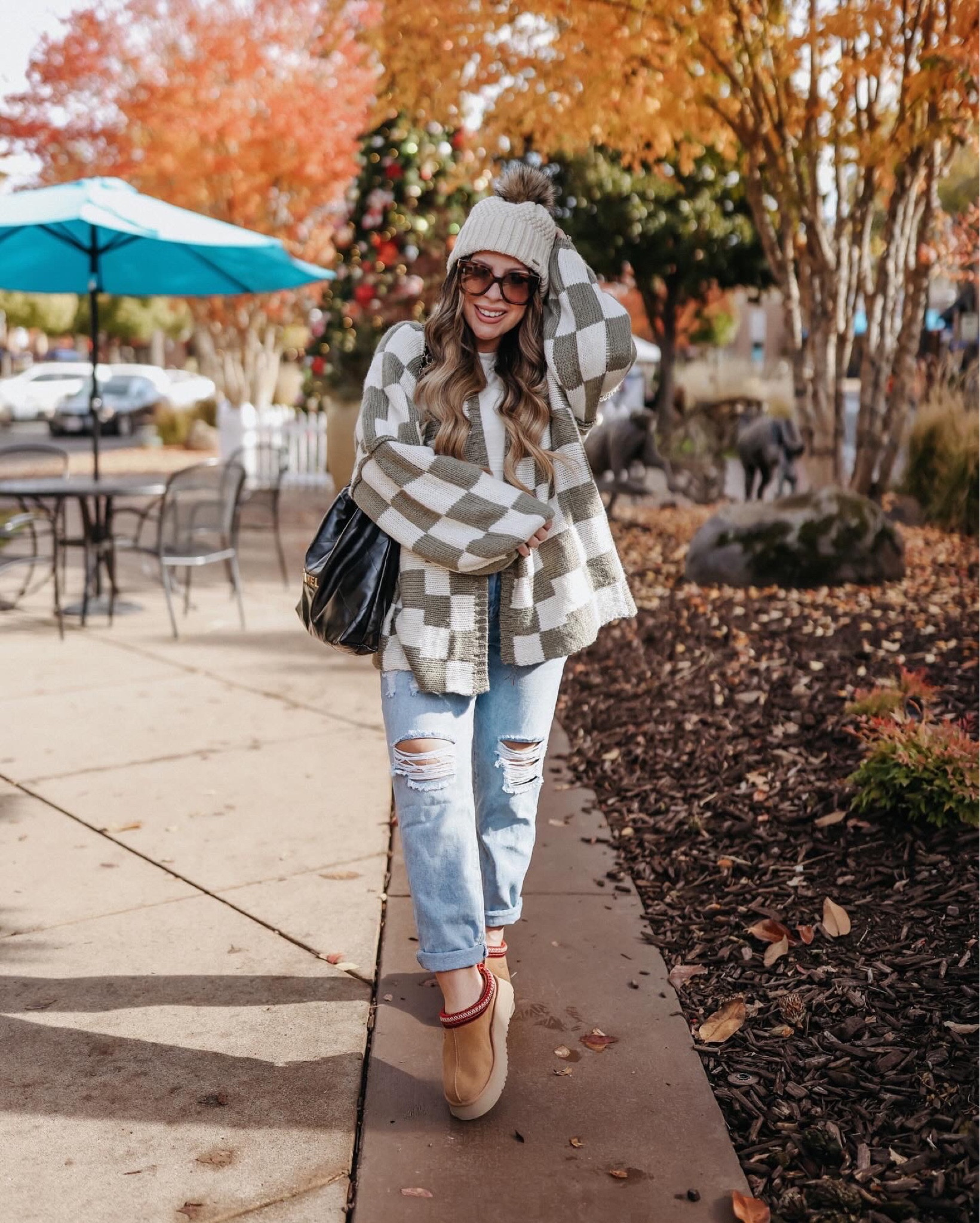 Use code JULZ25 for 25% off my cardigan. 
Distressed jeans are my fav and under $20!!! Wearing size small - run big

#LTKbump #LTKsalealert #LTKfindsunder50