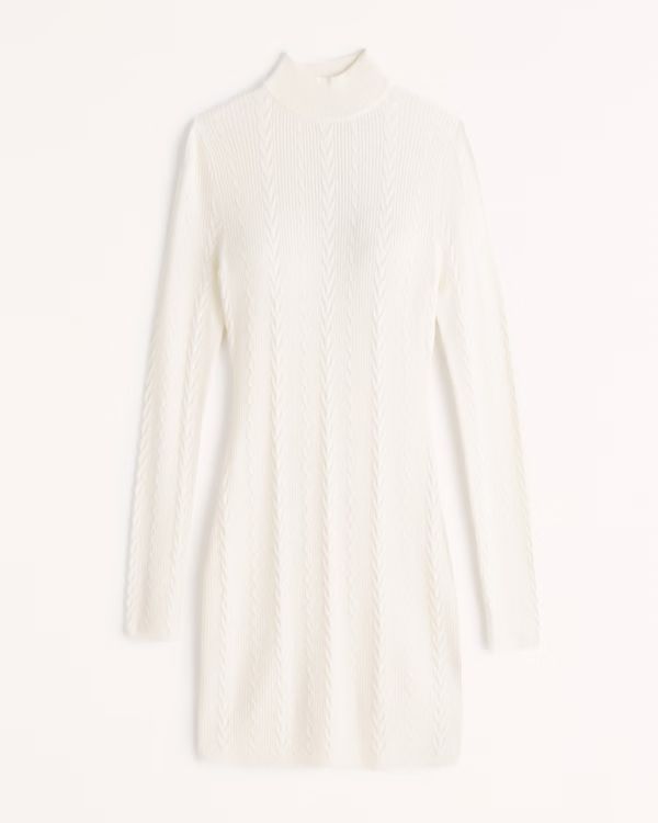 Women's Long-Sleeve Cable Mini Sweater Dress | Women's Dresses & Jumpsuits | Abercrombie.com | Abercrombie & Fitch (US)