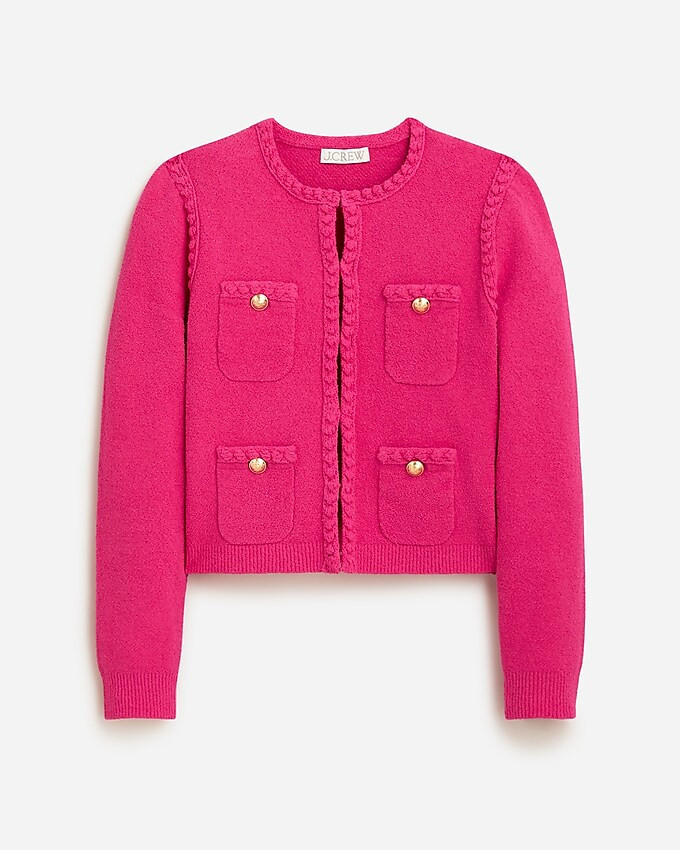 Odette sweater lady jacket in cotton-blend bouclé | J. Crew US