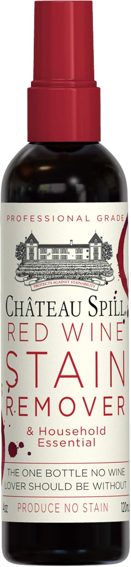 Chateau Spill Red Wine Remover - 4 oz/120 ml Spray Bottle | Wine Stain Remover for Clothes | Fabr... | Amazon (US)
