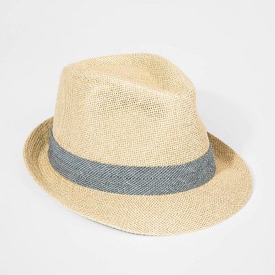 Boys' Woven Straw Fedora Hat - Cat & Jack™ Cream | Target