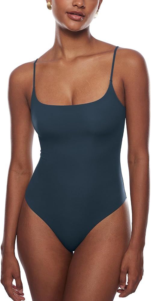 Women's Inbarely Sexy Square Neck Bodysuit Camisole Backless Sleeveless Spaghetti Strap Tank Tops... | Amazon (US)