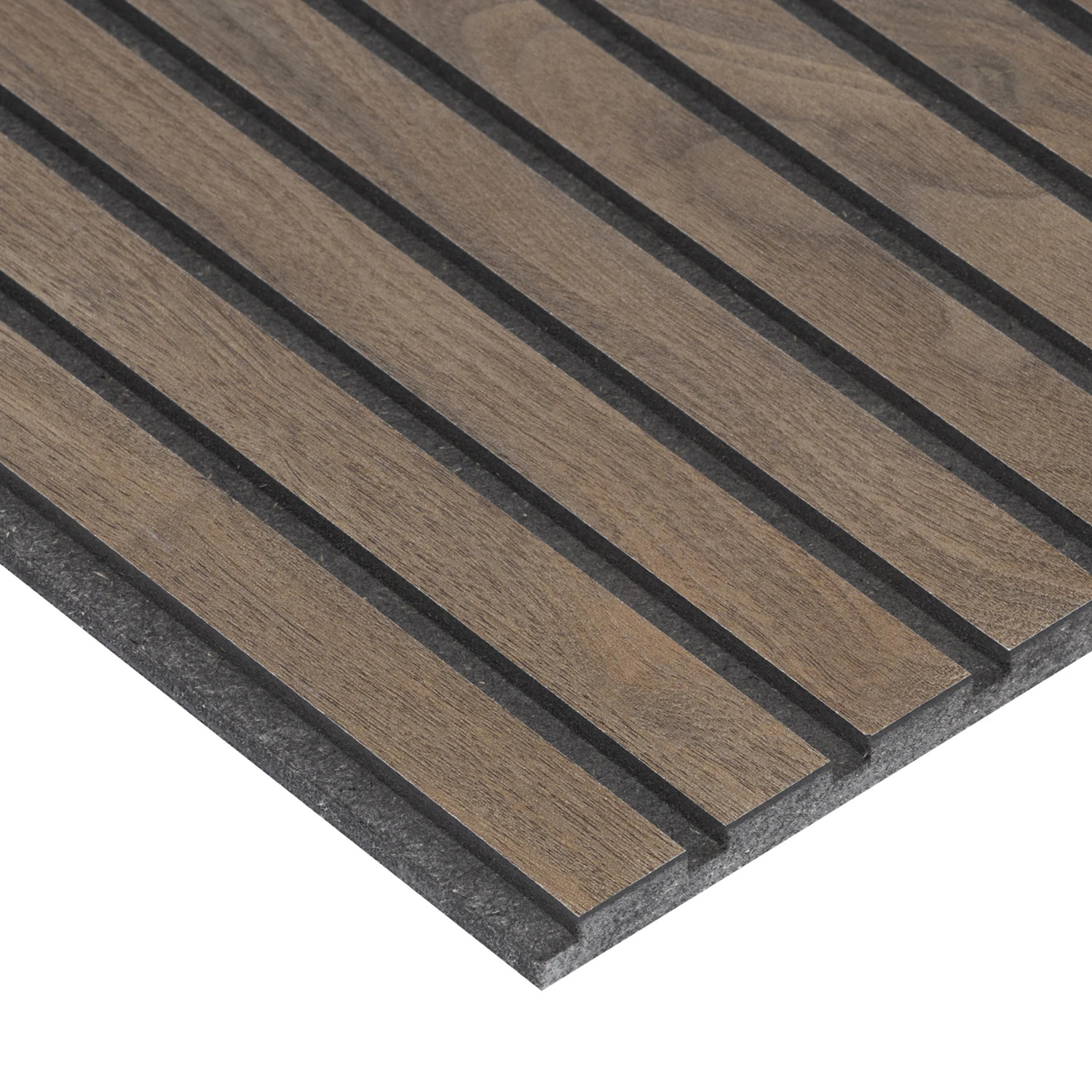 Lowe's 8-5/8-in x 8-ft Dark Walnut Fluted MDF Shiplap Wall Plank ( 5.75-sq ft ) in Brown | L5SWF26448WL8 | Lowe's