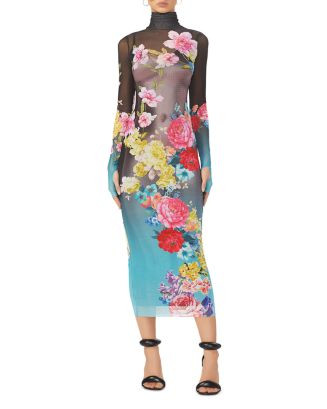 Shailene Mesh Turtleneck Dress | Bloomingdale's (US)