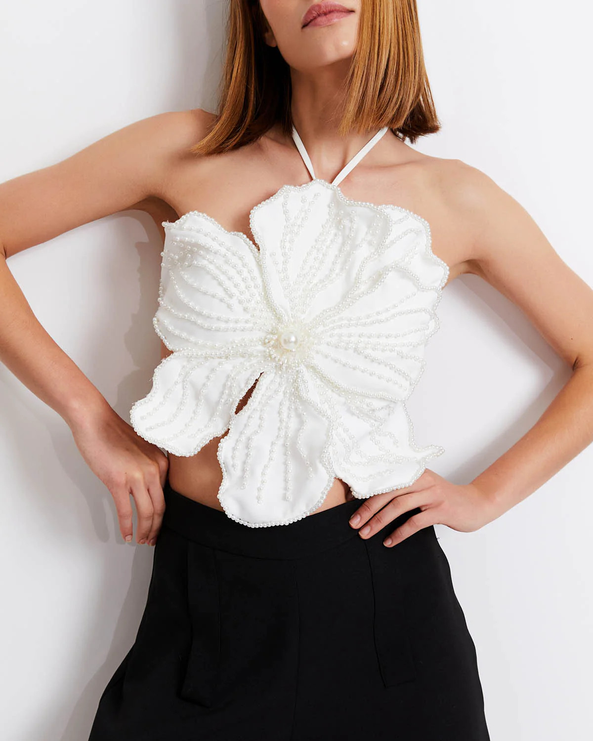 HAND-BEADED FLOWER TOP (RUNWAY) | PatBO