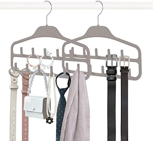 ROSOS Belt Hanger Holder Organizer 2 Pack, Non Slip Belt Rack with 360 Degree Swivel Hooks, Sturd... | Amazon (US)
