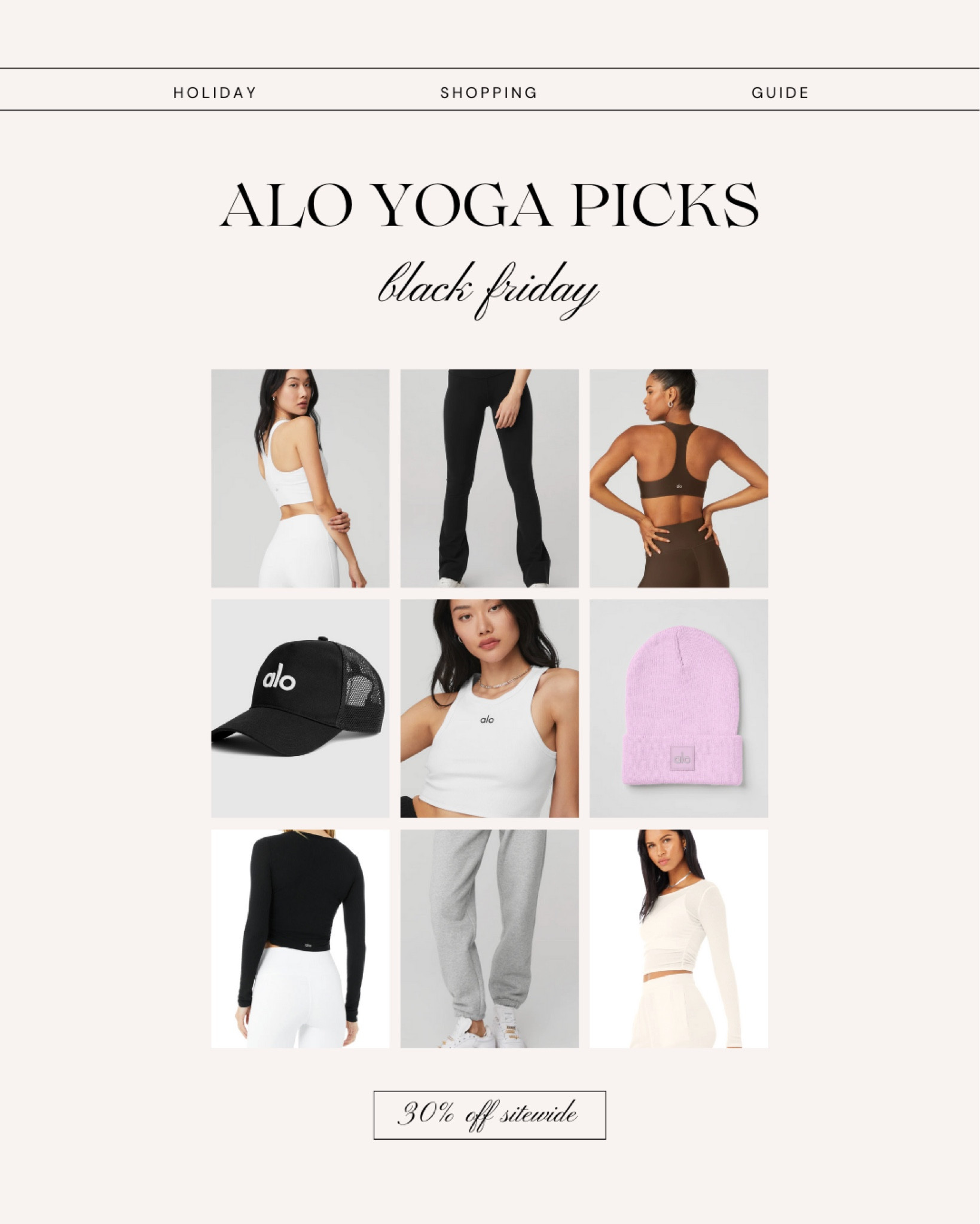 My Alo yoga picks !! 30% off sitewide sale 🙌🏻 

#LTKGiftGuide #LTKunder100 #LTKCyberweek