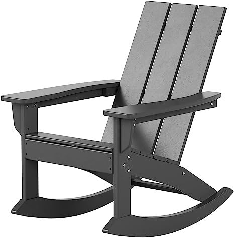WestinTrends Ashore Patio Rocking Chair, All Weather Poly Lumber Plank Adirondack Rocker Chair, M... | Amazon (US)