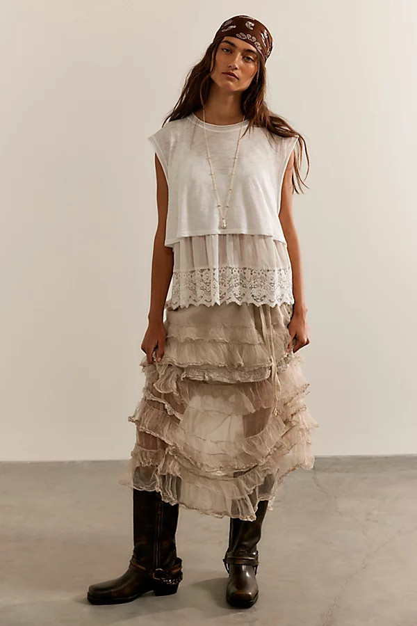 Magnolia Pearl Organza Pissarro Skirt | Free People (Global - UK&FR Excluded)