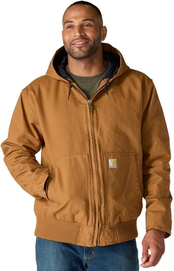 Carhartt Men's Loose Fit Washed Duck Insulated Active Jacket | Amazon (US)