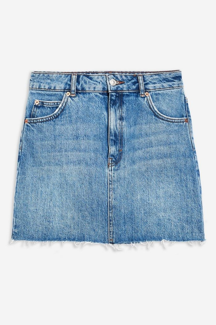 Mid Blue Denim Mini Skirt | Topshop US