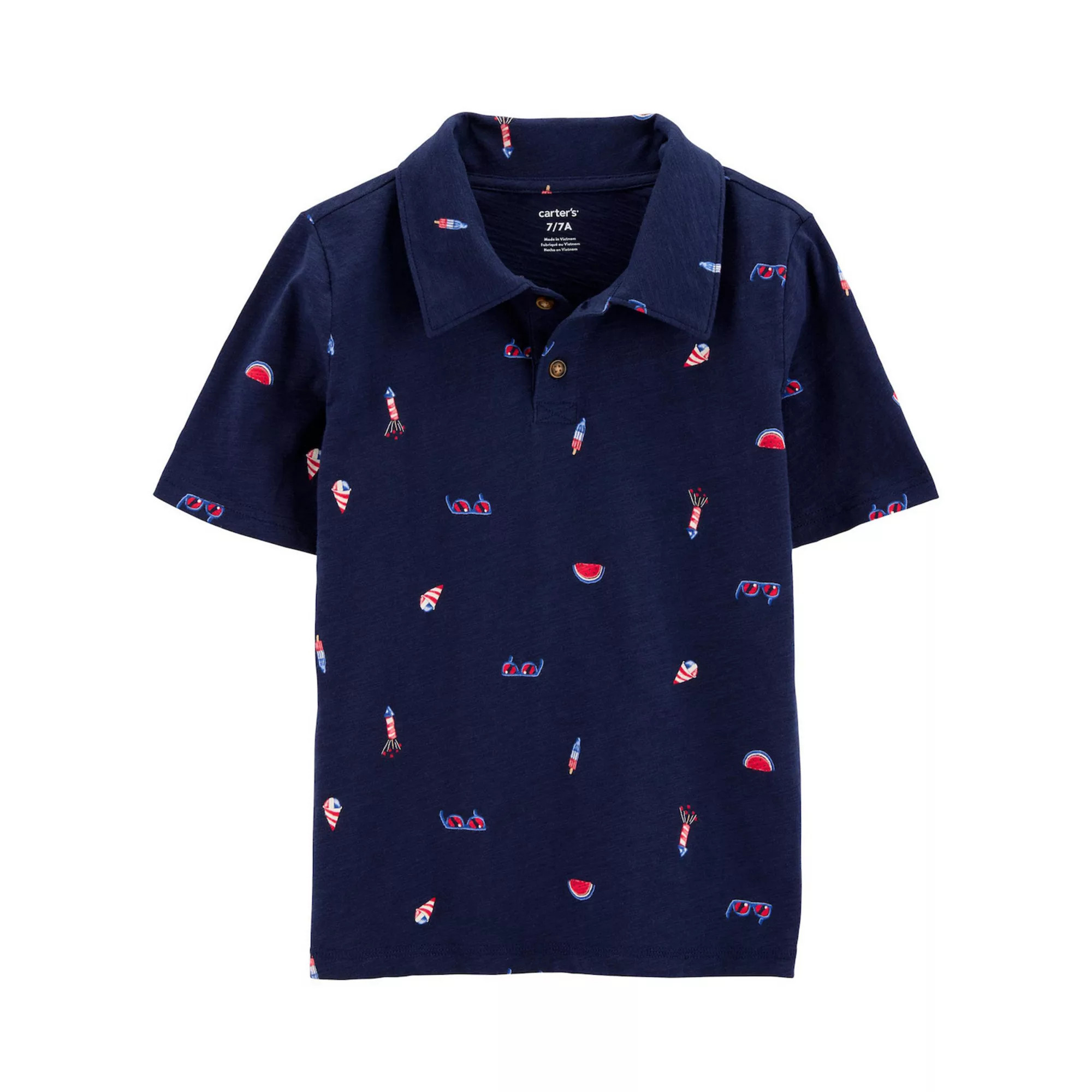 Boys 4-14 Carter's 4th Of July Cotton Polo | Kohl's