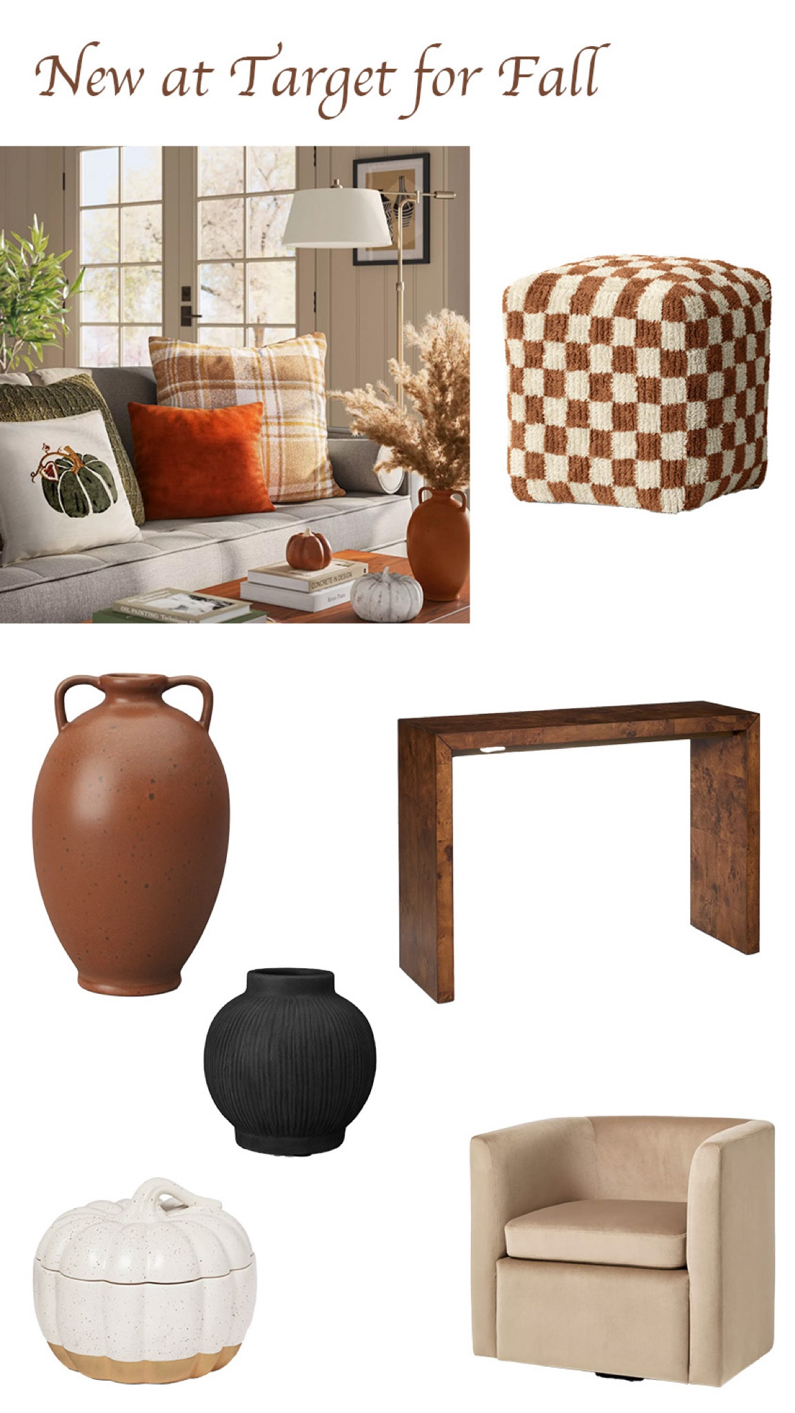 New at Target!!! That ottoman y’all 👀😍 
#target #shoppingattarget #fall #falldesign #falldecor

#LTKhome #LTKSeasonal #LTKsalealert