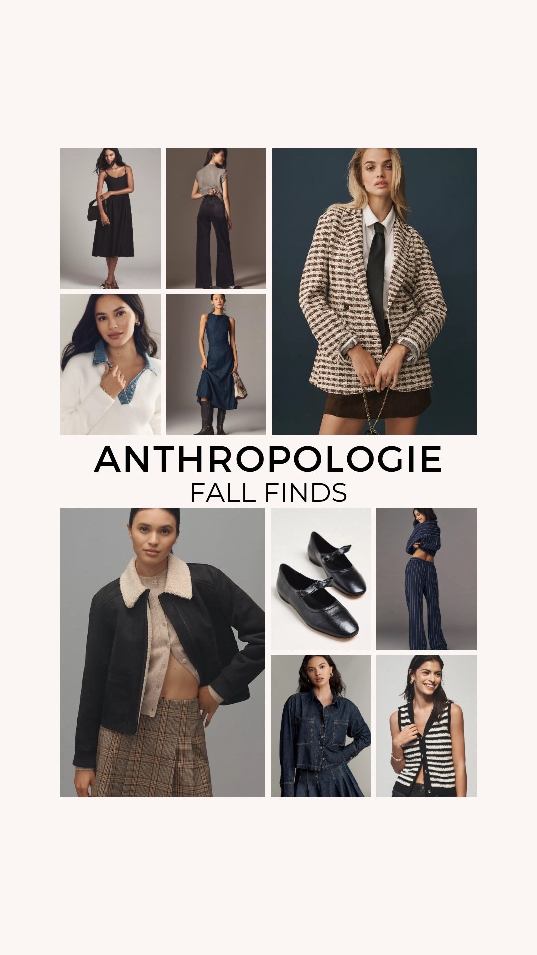 Anthropologie fall finds

Anthro autumn picks , new arrivals , jacket , blazer , plaid , bow flats , maryjanes , maryjane shoes , black shoes , autumnal outfit , fall look , maeve colette pants , denim jacket , dark wash jeans , dark denim dress , black dress , sweater tank , transitional look , classic wardrobe , velvet pants , striped sweater vestt

#LTKautumn #LTKWorkwear #LTKSeasonal
