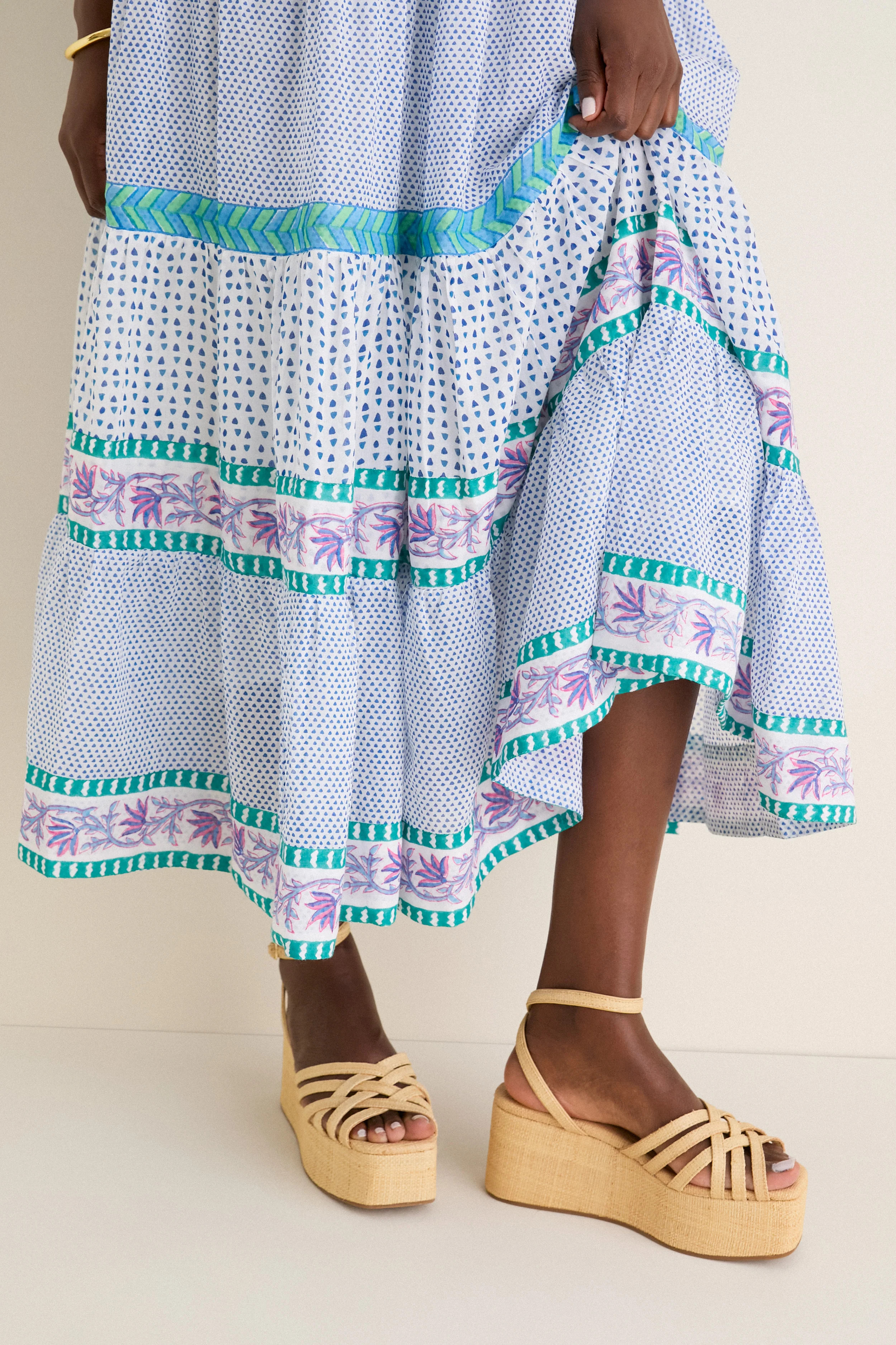 Capri Blue Sleeveless Smocked Maxi Dress | Tuckernuck (US)