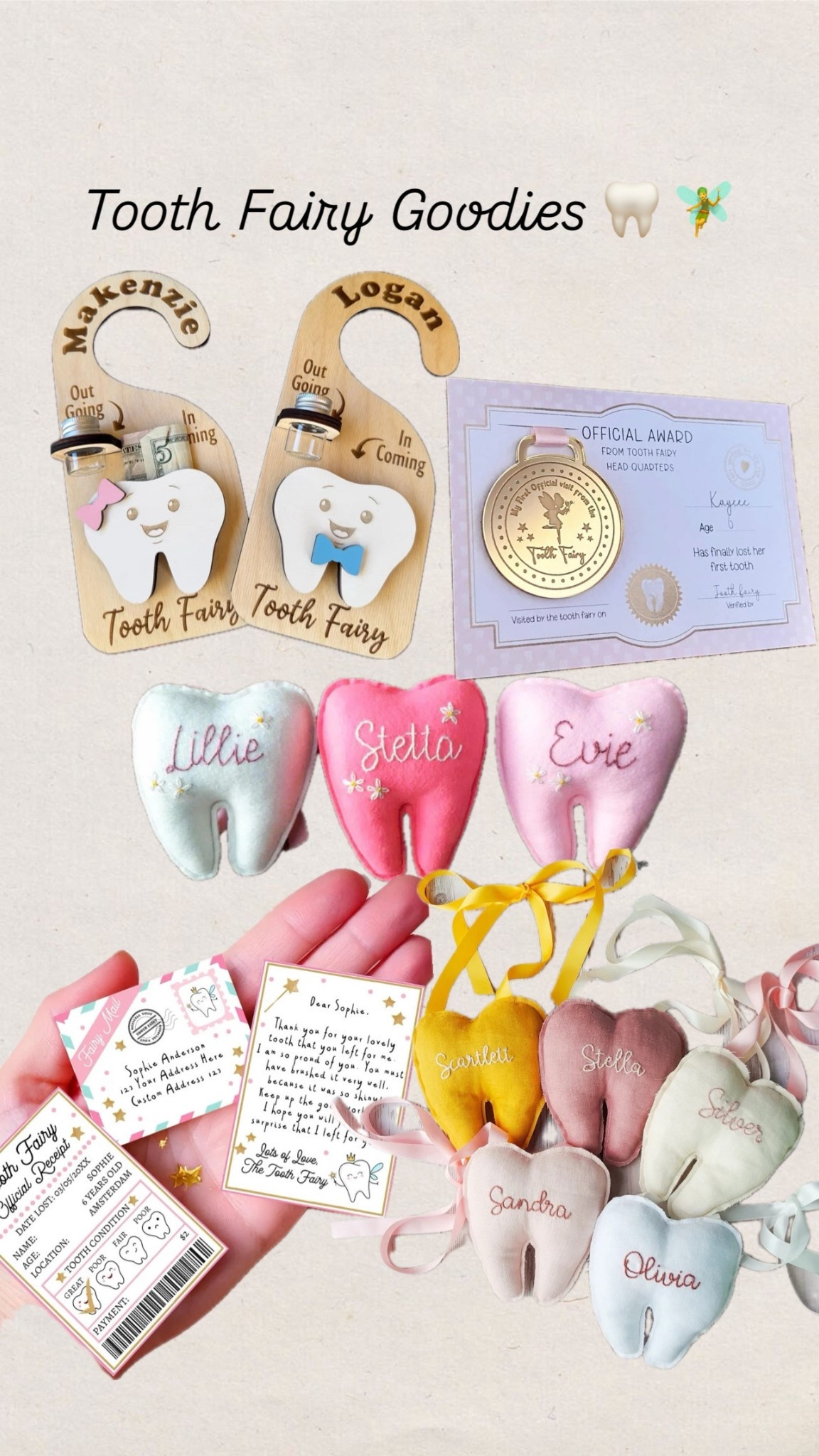 Tooth fairy goodies
Tooth pillow
Kids
Certificate 

#LTKFindsUnder50 #LTKKids