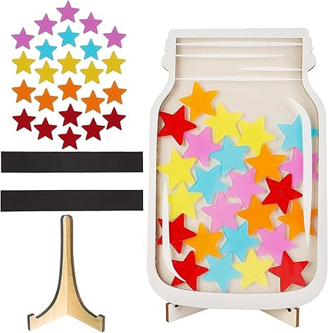 Star Jar Reward System Magnetic,Star Chart for Kids Behavior,Magnetic Reward Jar for Classroom Bo... | Amazon (US)