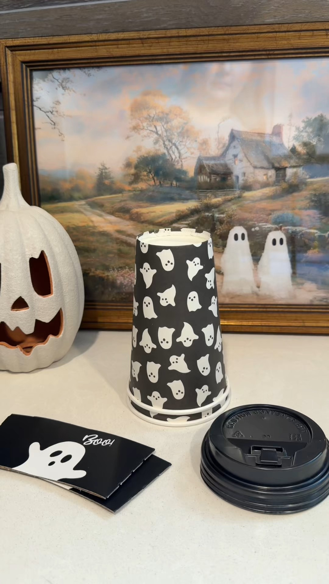 ☕️🎃 Spooky Sip Station Vibes 🎃☕️
Creating the ultimate Halloween coffee bar moment with my Nespresso machine + disposable ghost cups, all from Amazon and linked in my LTK! Perfect for hosting, cozy mornings, or grabbing a festive latte on the go 👻✨

Tap to shop the exact setup and bring spooky season into your kitchen! #amazonhome #coffeebar #halloweendecor #ltkhome

#LTKHome #LTKHalloween #LTKParties