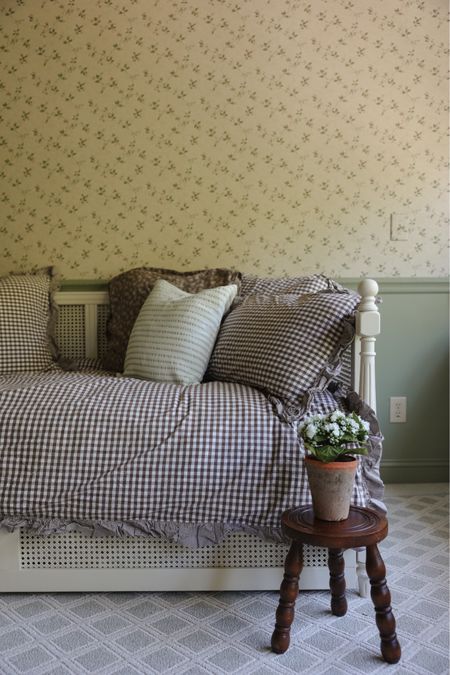 Ordered this daybed with trundle for our guest bedroom for maximum sleep spots & accessorized with new bedding from The Company Store 🤍 I love the gingham print mixed with the floral pattern for added cozy

#LTKhome