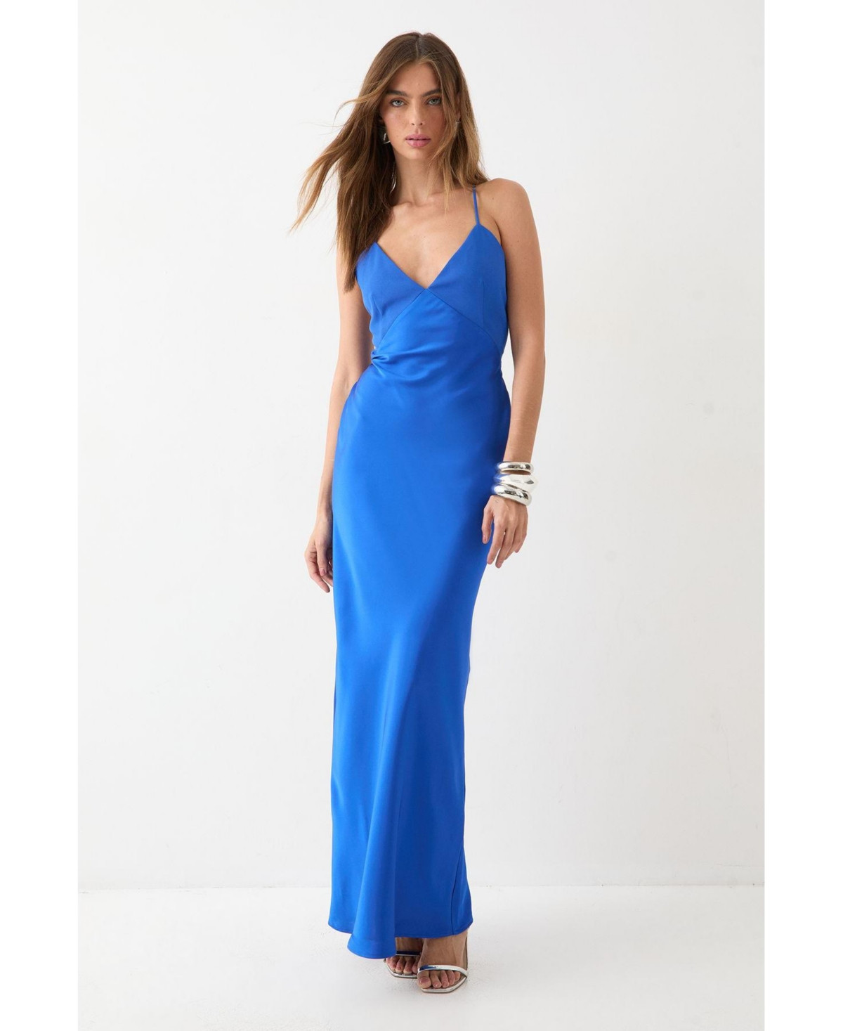 MissPap Women's Premium Bust Panel Maxi Bridesmaid Dress - Cobalt | Macy's