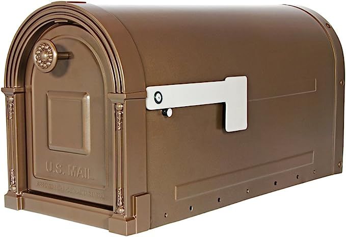 Gibraltar Mailboxes Garrison Large Capacity Galvanized Steel Venetian Bronze, Post-Mount Mailbox,... | Amazon (US)