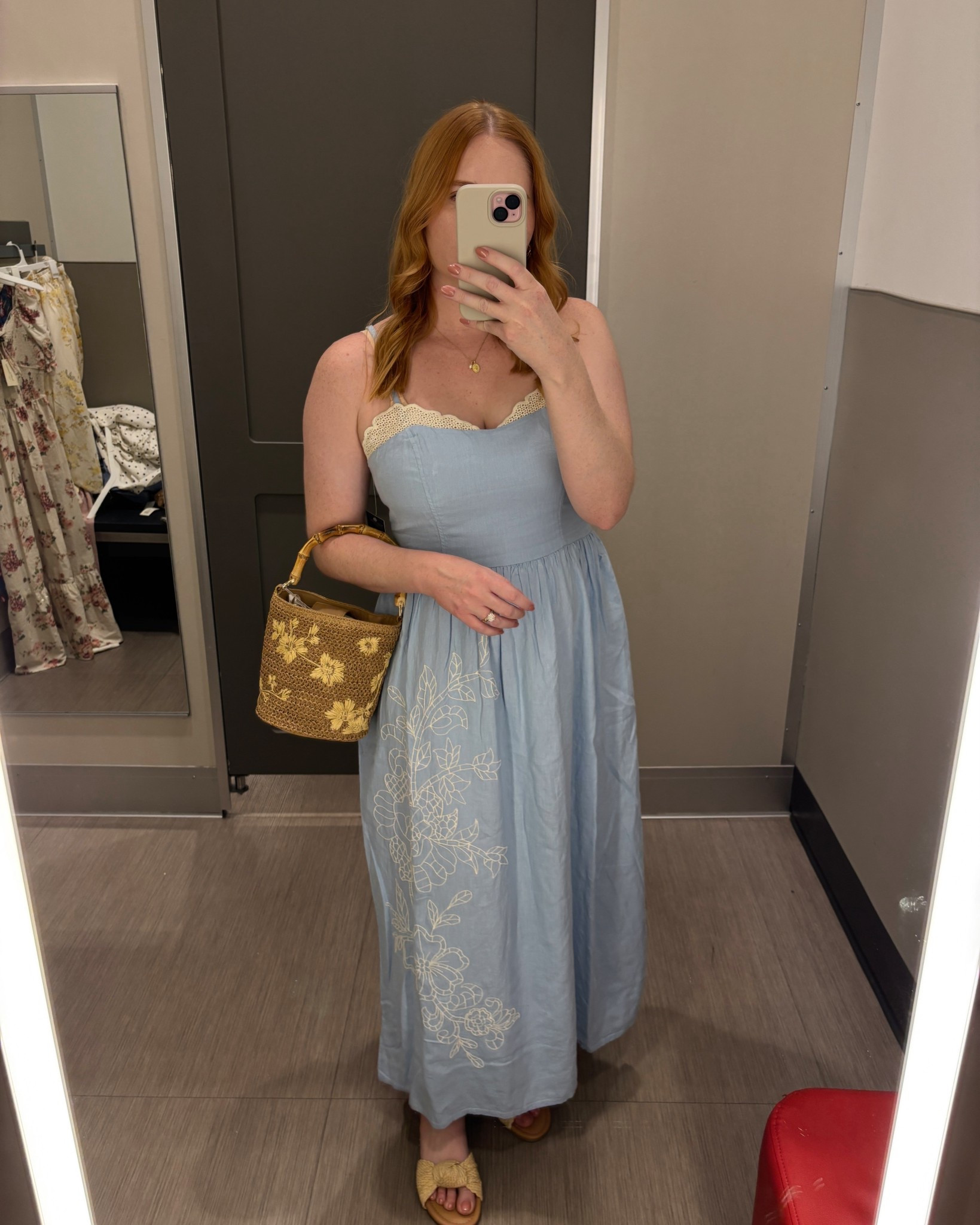 Women's Cutwork Midi Sundress - Universal Thread™ Light Blue sued Medium

#LTKSaleAlert #LTKMidsize #LTKSeasonal