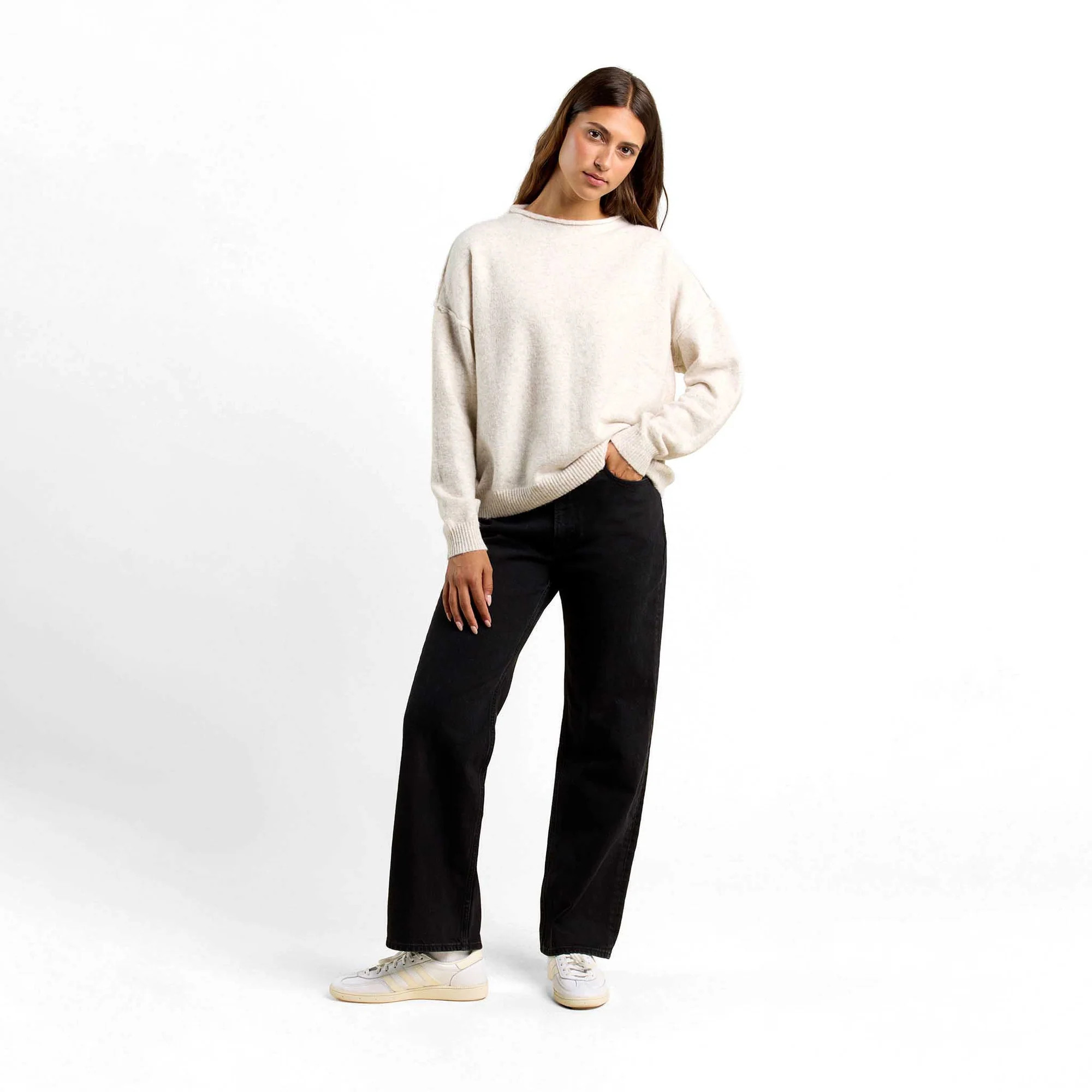 Cozy Knit Mock Neck Sweater | Heather Grey | Nuuds US