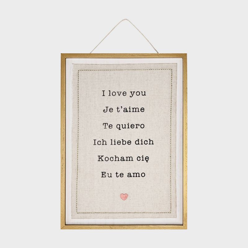 14"x10" Valentine's Day Hanging 'I Love You' in Different Languages Wall Sign - Spritz™ | Target