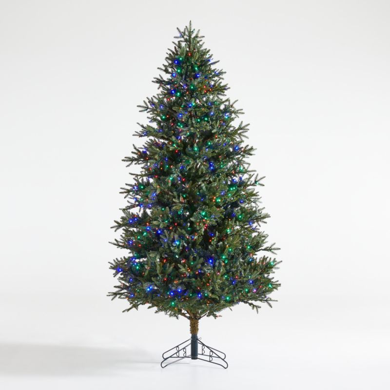 Faux Alaskan Spruce Pre-Lit LED Christmas Tree with Multi-Color Lights 9' + Reviews | Crate & Bar... | Crate & Barrel