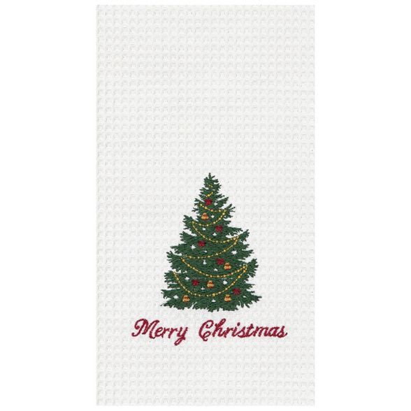 C&F Home Merry Christmas Embroidered Cotton Kitchen Towel | Target