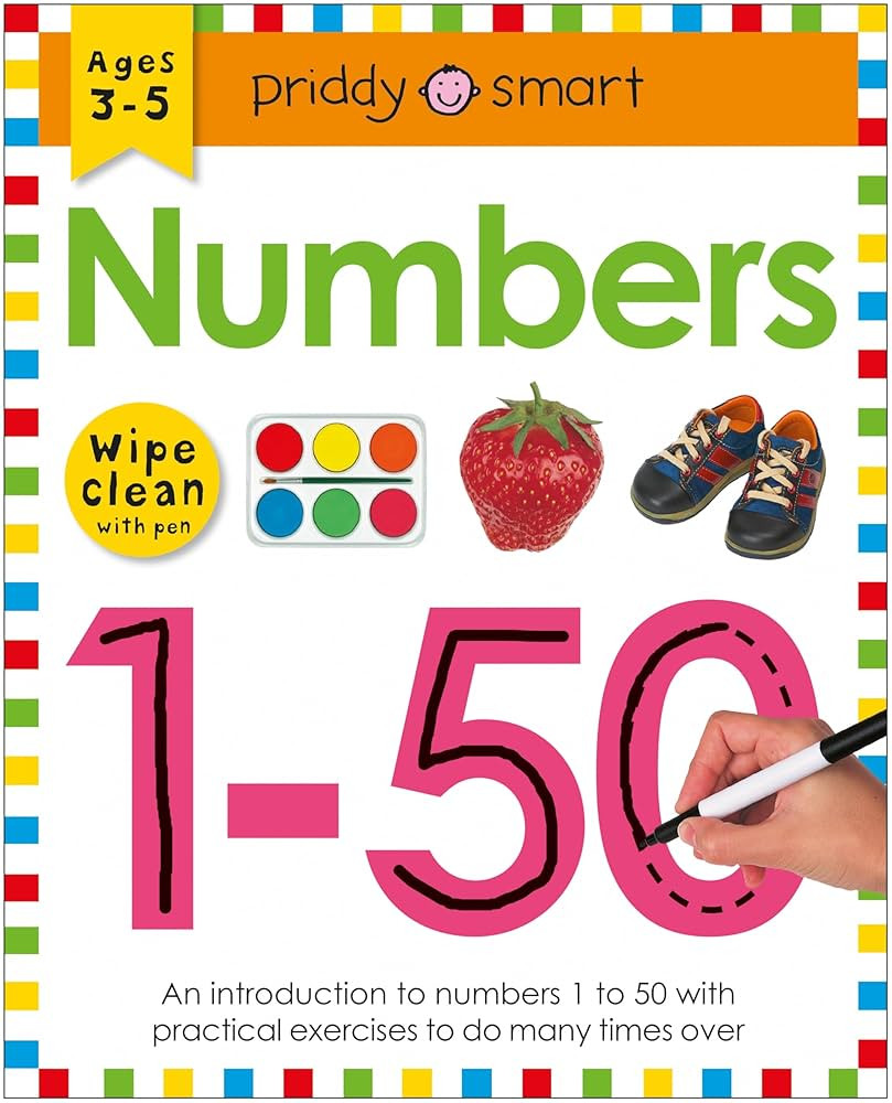 Wipe Clean Workbook: Numbers 1-50: Ages 3-5; wipe-clean with pen (Wipe Clean Learning Books) | Amazon (US)