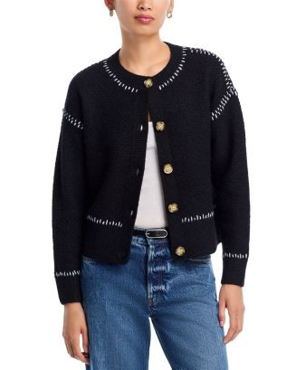 AQUA Crewneck Cardigan Sweater - Exclusive | Bloomingdale's Women | Bloomingdale's (AU)