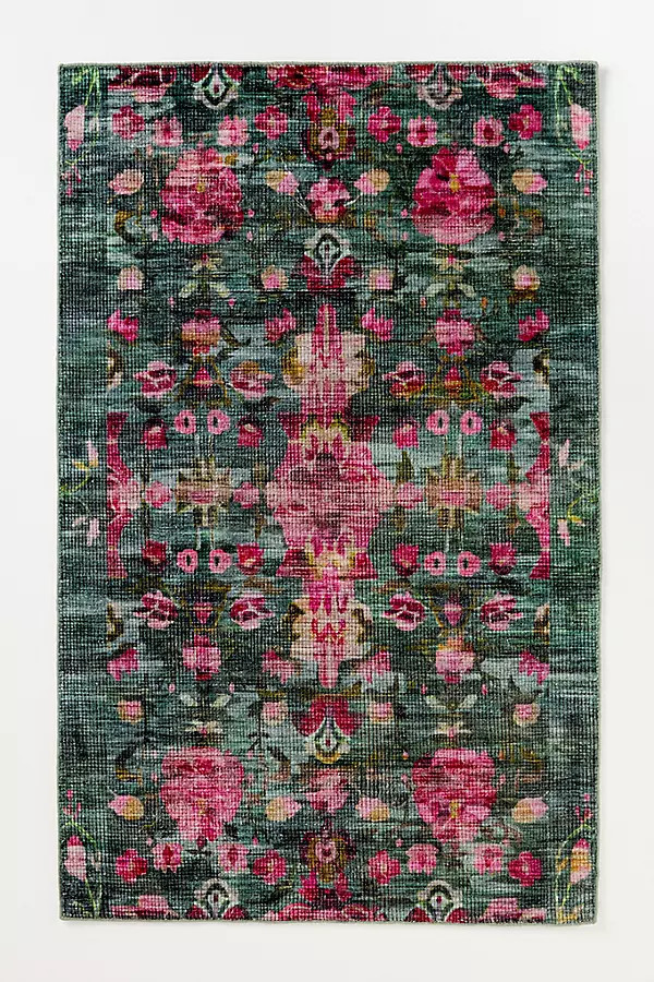 Ren Printed Easy-Care Floral Rug | Anthropologie (US)