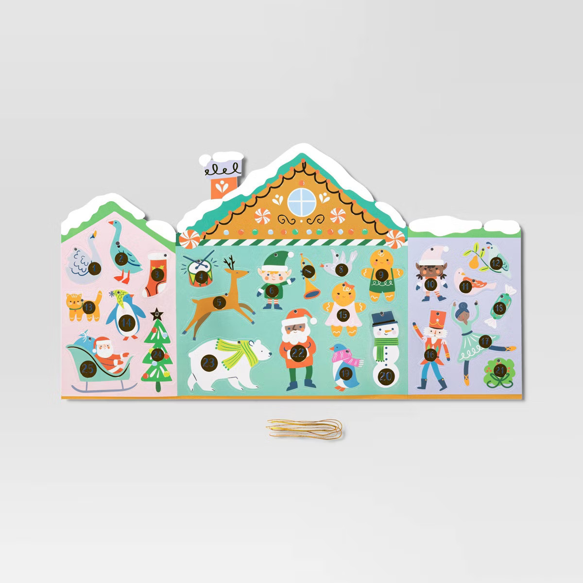Gingerbread House Paper Kid's Activity Christmas Advent Calendar - Wondershop™ | Target