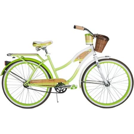 26"" Huffy Panama Jack Women's Cruiser Bike, White/Green | Walmart (US)